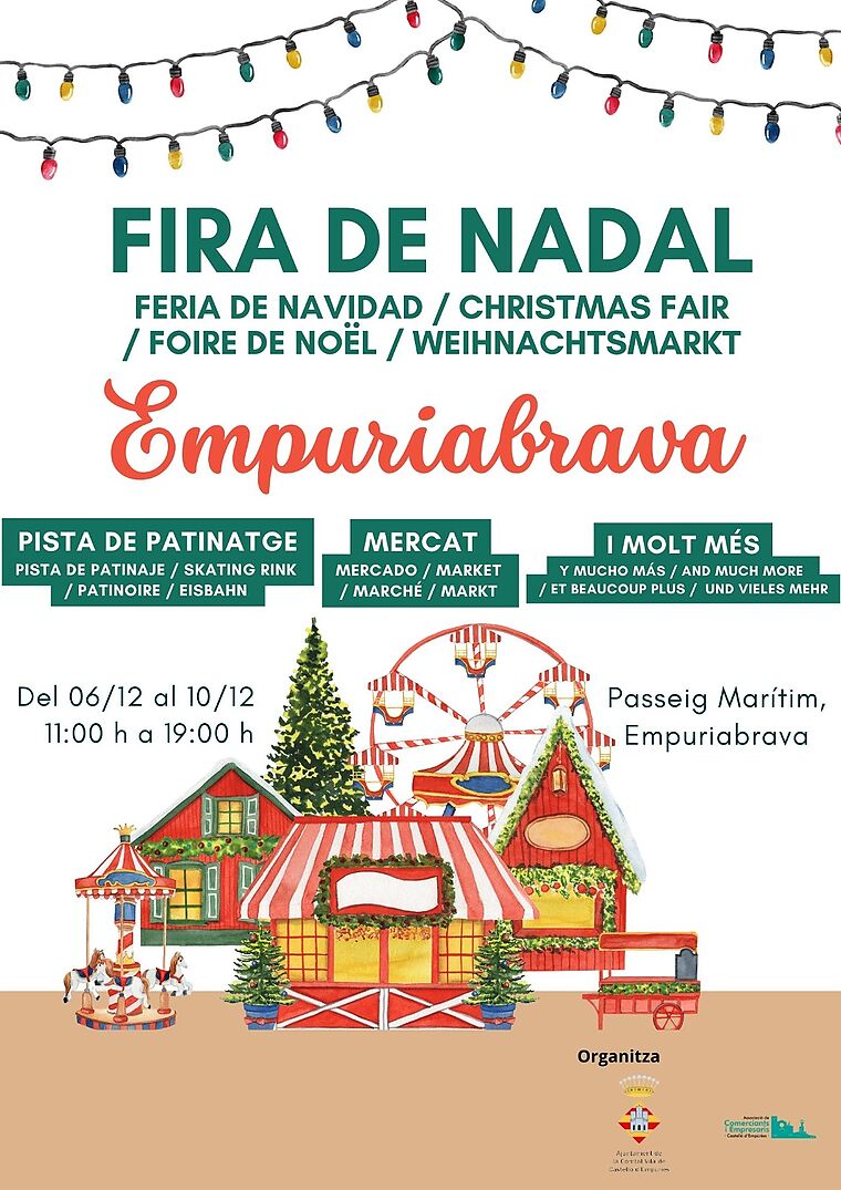 Feria de navidad en Empuriabrava, Castello de Empuries de 3-14 diciembre.